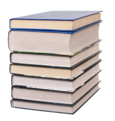 Heap of books isolated on the white background