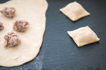 Ravioli (Selective focus)