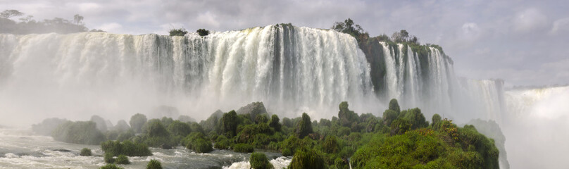 waterfall Iguacu Falls in Brazil and Argentina © sergioboccardo