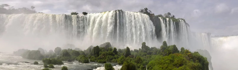 Fototapeten waterfall Iguacu Falls in Brazil and Argentina © sergioboccardo