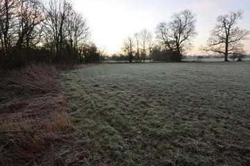 A winters morning at sunrise in Horley, Surrey
