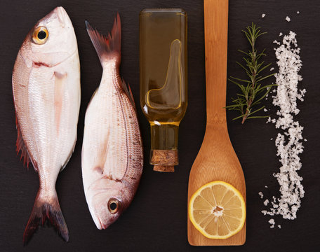 RAw fish with other ingredients