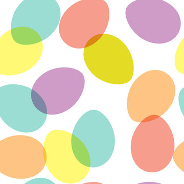 Vector seamless pattern with decorative oval shapes.