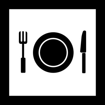 fork knife plate great for any use. Vector EPS10.