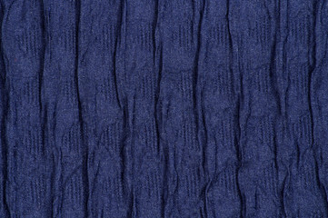 Navy fabric background wave like close-up
