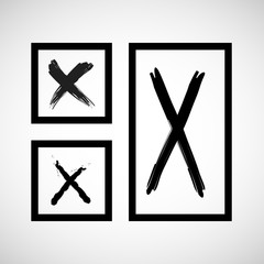 Wrong tick cross box signs Vector EPS10, Great for any use