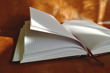 notebook on the bench