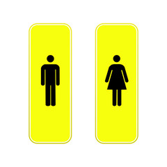 Man and woman in yelow background icons Vector EPS10, Great for any use.