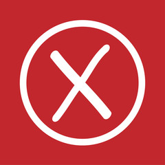 Cross symbol wrong isolated Vector EPS10, Great for any use.