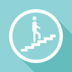 Man walks up the stairs Vector EPS10, Great for any use.