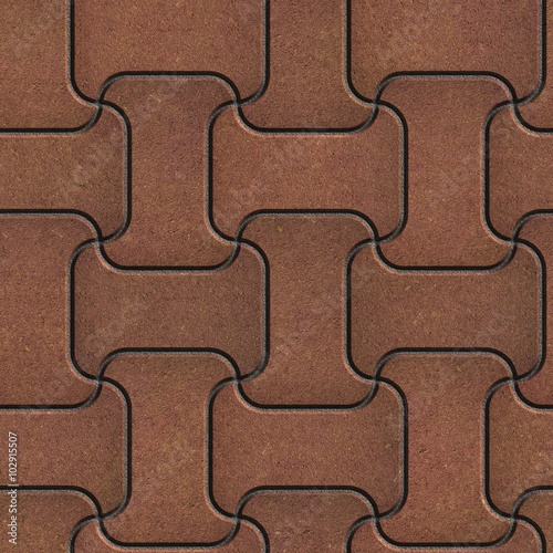 "Brown Decorative Brick Pavers. Seamless Tileable Texture." Stock photo