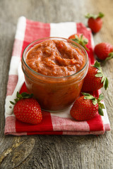 Rhubarb and strawberry jam