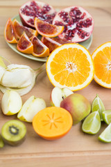 aufgeschnittene obstsorten