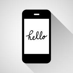 Chatting Hello on Mobile screen Vector EPS10, Great for any use.