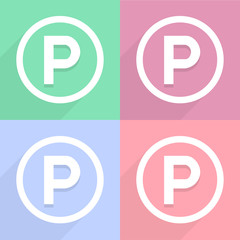 Fototapeta premium Parking sign Vector EPS10, Great for any use.