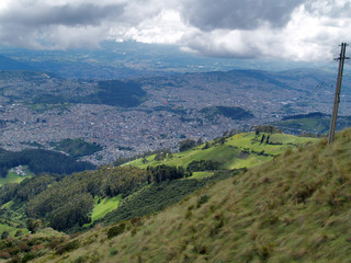 Naklejka na ściany i meble View from the Quito's TeleferiQo