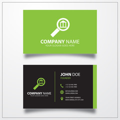 Government search icon. Business card template