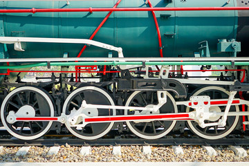 Fototapeta premium side view of wheel train