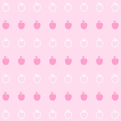 Pink Apple Background Pattern Vector EPS10, Great for any use.