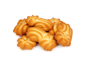 shortbread cookies isolated on white background