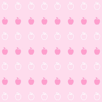 Pink Apple Background Pattern Vector EPS10, Great for any use.