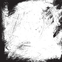 Grunge vector background, black and white texture, old pattern