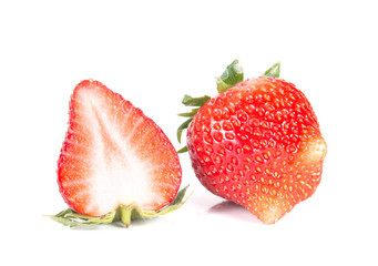 Strawberry on white background.
