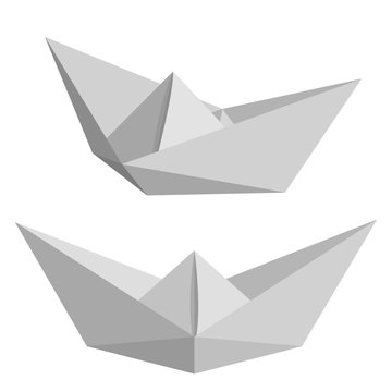 Set of paper ships
