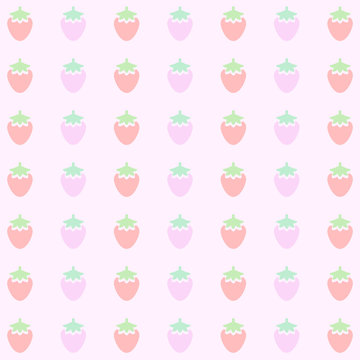 Pink Strawberry Background Pattern Vector EPS10, Great for any use.