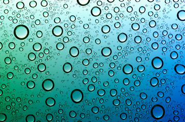 water drops on glass