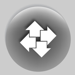 Four arrows flat vector icon