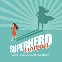 
Superhero woman design template EPS 10 vector - obrazy, fototapety, plakaty