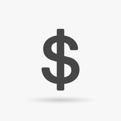 Obraz premium Dollar symbol. Dollar icon. Vector illustration.