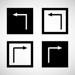 Arrow Square Icon Vector EPS10, Great for any use.