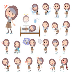 Long hair border T shirt woman About the sickness