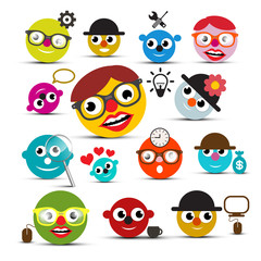 Funky Vector People Icons Set