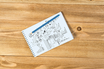 Naklejka premium Business workplace with stuff