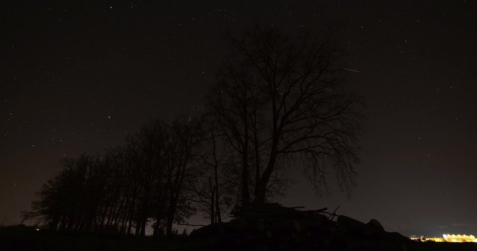 time lapse stars in winter