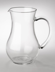 Empty glass jug