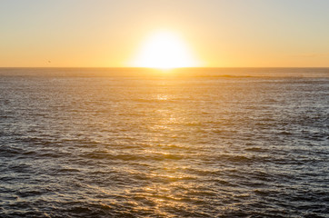 Beautiful sunset above the ocean