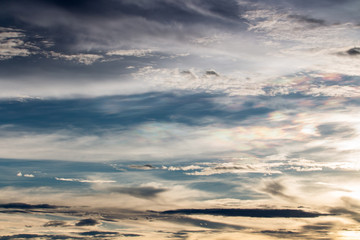 Obraz premium colorful dramatic sky with cloud at sunset 