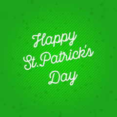 St.Patrick's Day on green background in lines