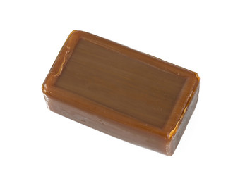 tar (birch) soap isolated on white