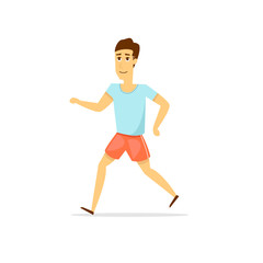 Fototapeta na wymiar Sports Active lifestyles, healthy lifestyle, jogging. Flat design vector illustration.