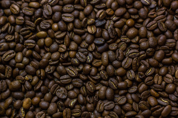 black Coffee beans texture background