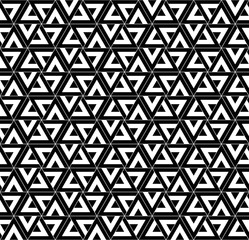 Vector seamless texture. Modern geometric background. Repeated monochrome pattern abstract figures.