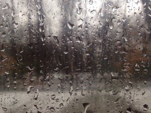freezing rain at window