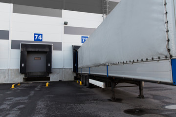warehouse gates and truck loading