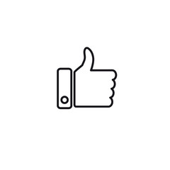 Thumbs up like modern icon, flat vector design