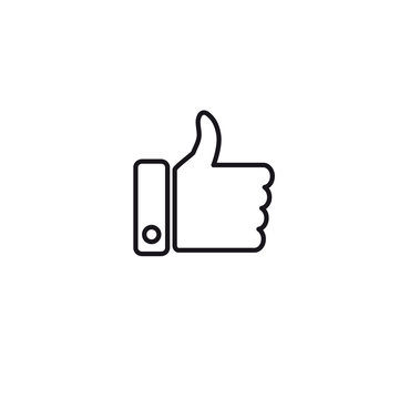 Thumbs up like modern icon, flat vector design